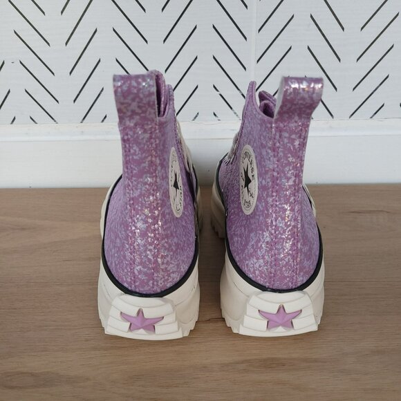 ⭐Converse Run Star Hike Hi Glitter Size 7.5 Women Shoes Sneakers Purple A10096C - Picture 5 of 10